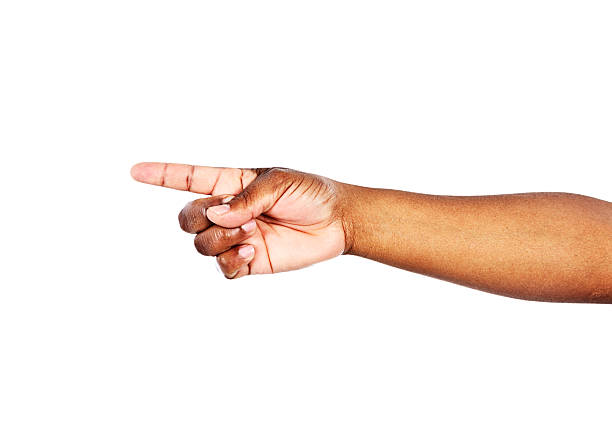 istock One masculine hand pointing to the left 470582139