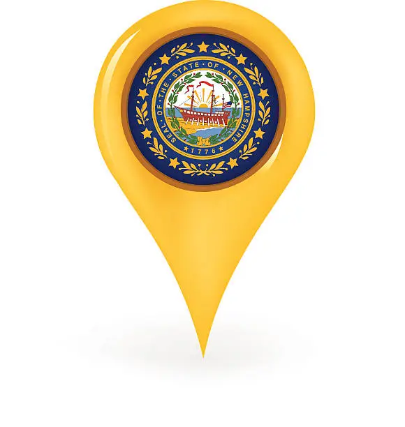 Vector illustration of Location New Hampshire