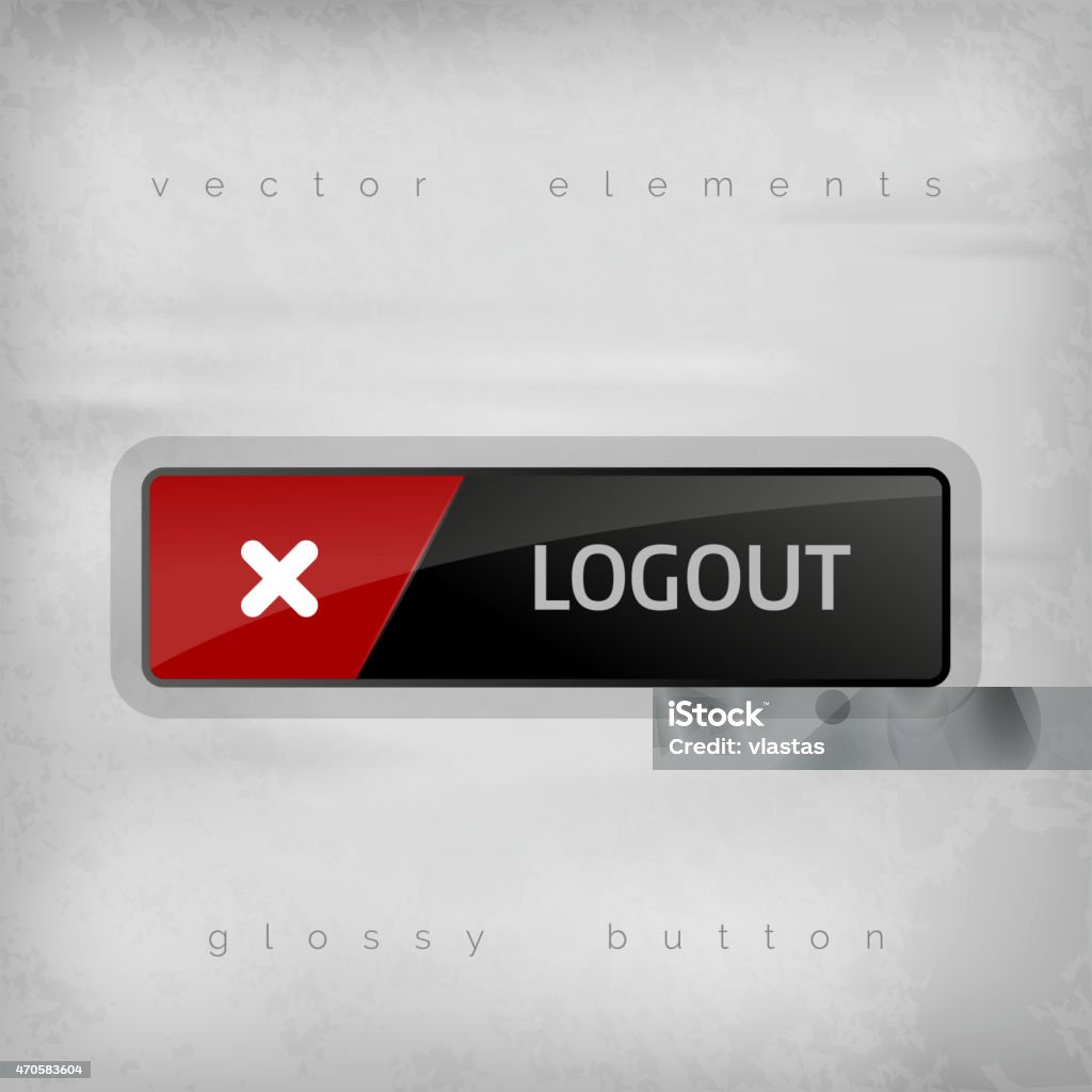Logout Button Element Logout Button Stock Illustration - Download Image Now - 2015, Banner ...