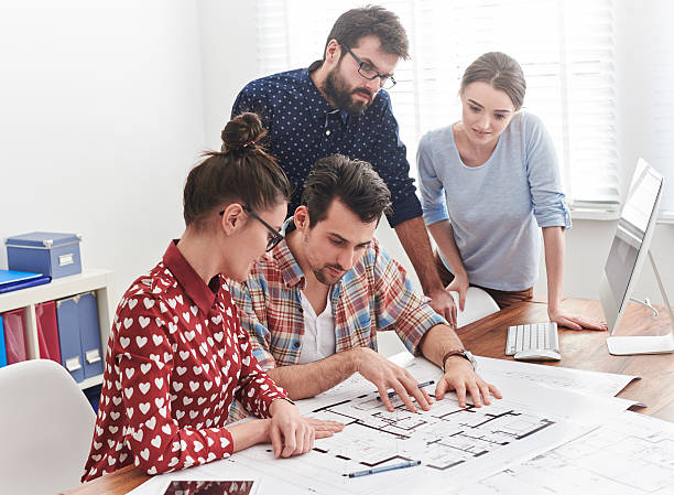 istock Brainstorming with coworkers at the office 470586642