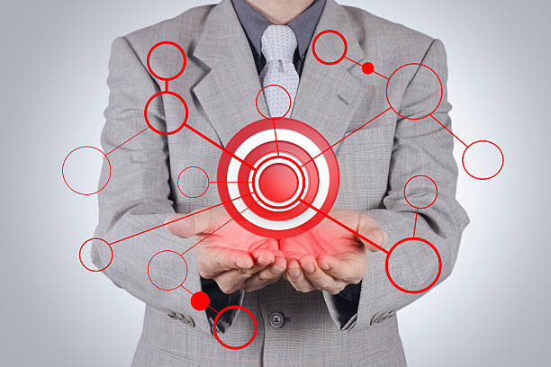 istock businessman hand shows target symbol 470586677