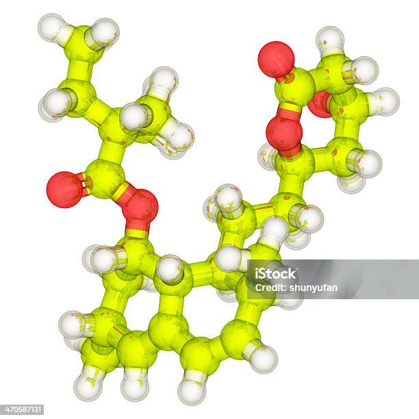 Drugmodel Симвастатин — стоковые фотографии и другие картинки Атом - Атом, Биология, Блестящий