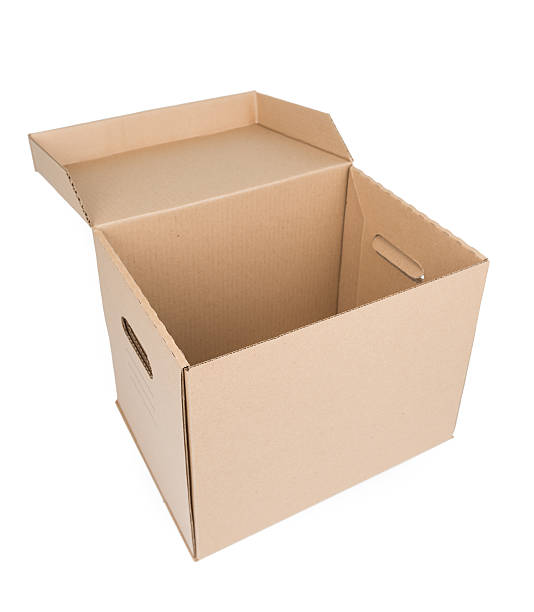istock Brown Carton Box Isolated on white 470588730