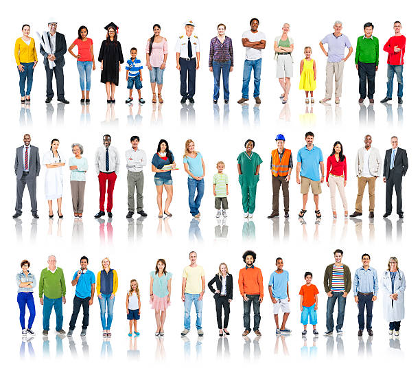 istock Multiethnic Group of People Smiling in a Row 470591550