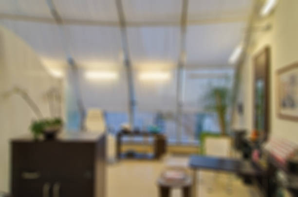 istock Modern beauty salon blur background 470591972