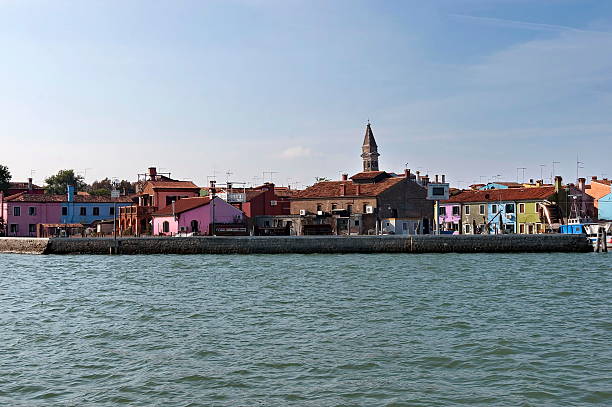 istock Burano island, view from boat in the lagoon Venice 470592216