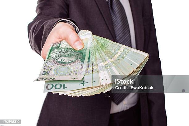 Employeer Giving Money Stock Photo - Download Image Now - 2015, Banking, Contract