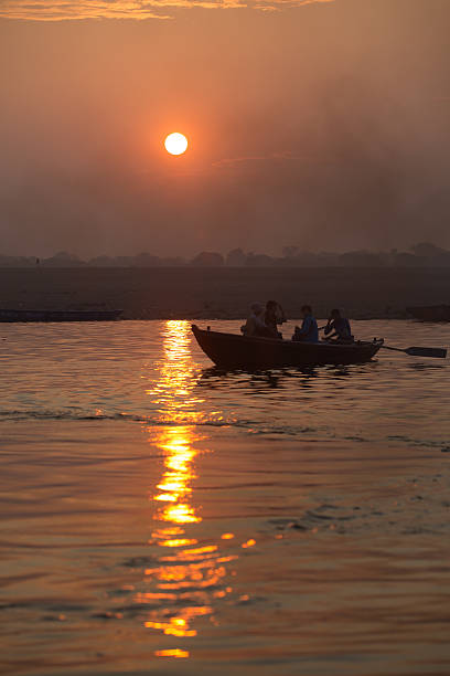 istock Sunrise on the Ganga river, Varanasi, India 470601322