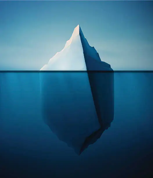 Vector illustration of Lonely Iceberg