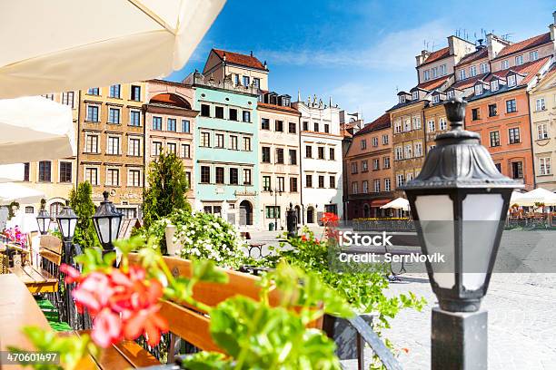 Calm Old Town Square In Warsaw Stock Photo - Download Image Now - Warsaw, Multi Colored, Old Town