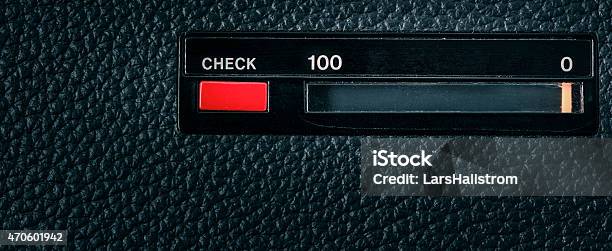 Retro Technology Meter With Scale From 0 To 100 Stock Photo - Download Image Now - 2015, Close-up, Concepts