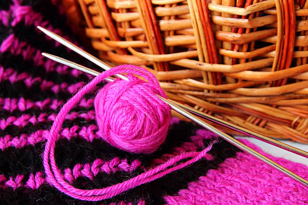 istock Ball of yarn and knitting needles. 470608316