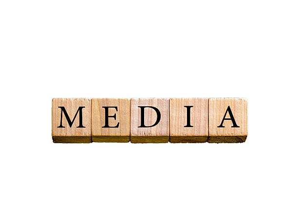 istock Word MEDIA isolated on white background with copy space 470609138