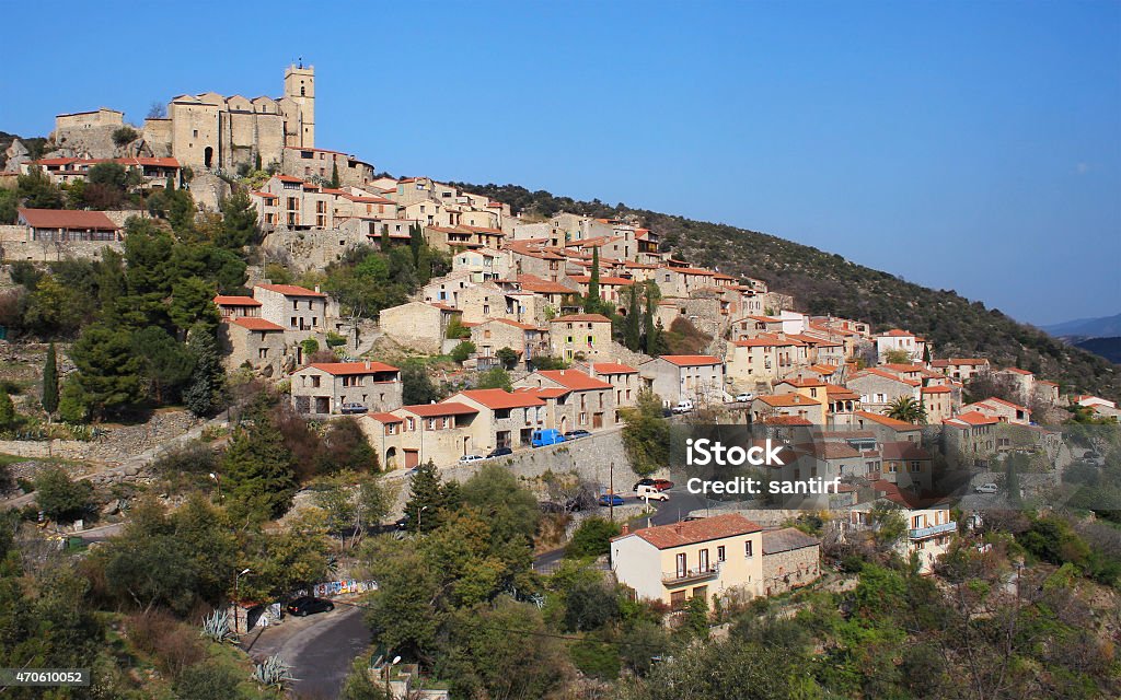 Eus, Pyrenees-Orientales View of the village of Eus in Pyrenees-Orientales, Languedoc-Roussillon, France. France Stock Photo