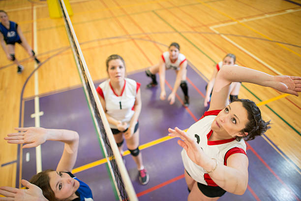 istock Mid-Air Volleyball Jump 470610914