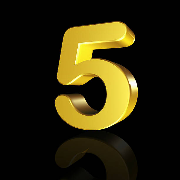 istock The number five with the effect of 3D 470614540