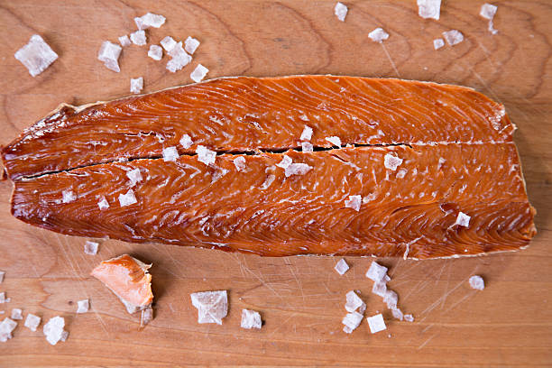 salmão fumado - alaskan salmon imagens e fotografias de stock