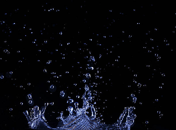 istock brilliant drops transparent water on black background 470617566