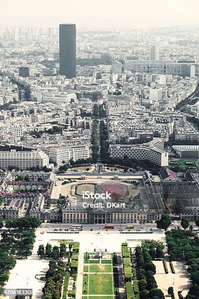 Paris Skyline Stock Photo - Download Image Now - 2015, Above, Aerial View