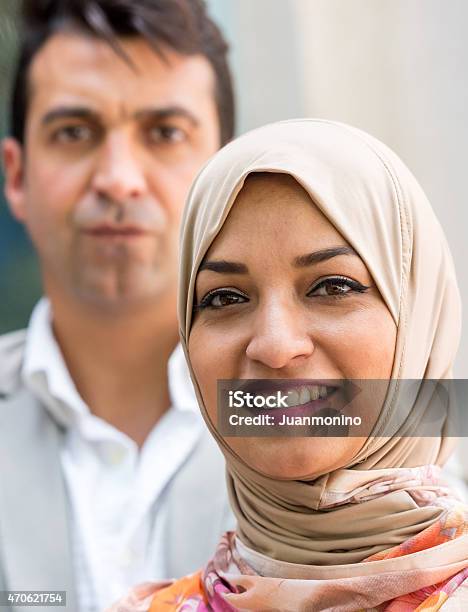 Smiling Middle Eastern Couple Stock Photo - Download Image Now - 2015, 30-39 Years, Adult