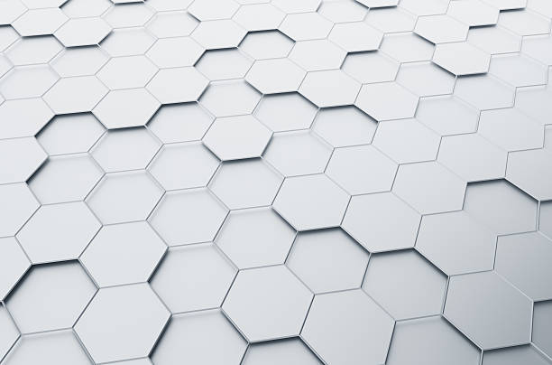 istock Abstract 3d rendering of futuristic surface with hexagons 470622334