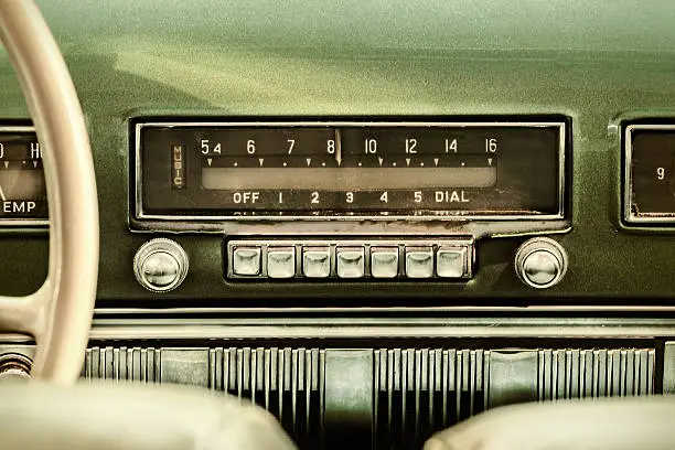 Photo of Retro styled image of an old car radio