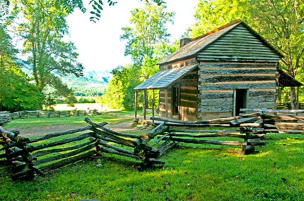cabin, spring, green