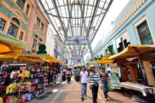 Kuala Lumpur, Malaysia - February 16, 2014: People can seen walking and shopping around Kasturi Walk alongside Central Market,Kuala Lumpur