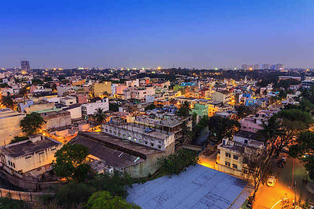 skyline della città di bangalore, india - bangalore foto e immagini stock