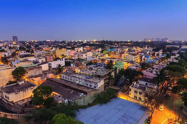 bangalore city skyline, índia - bangalore imagens e fotografias de stock