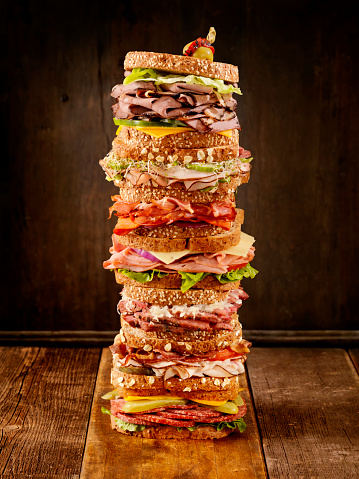 What's your Favourite Sandwich? Turkey, Roast Beef, Honey Ham, Black Forest Ham, prosciutto,Salami, or Maybe Corned Beef with Sauerkraut  -Photographed on Hasselblad H3D-39mb Camera