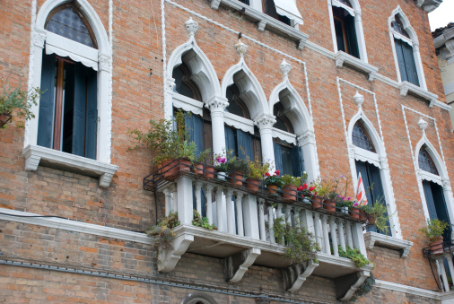 facade of a typical house in venice