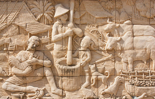 istock Thai culture stone carving 470633048