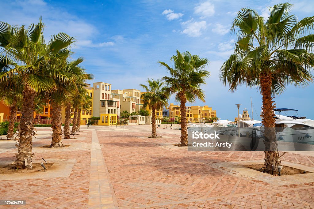 Abu Tig Marina. El Gouna, Egypt Quay in Abu Tig Marina. El Gouna, Red Sea, Egypt, North Africa El Gouna Stock Photo