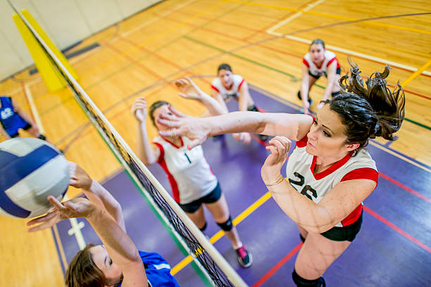 Volleyball Spike Action Shot
