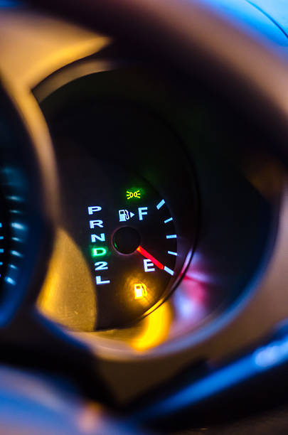 istock fuel gauge or gage on dashboard showing empty tank 470636650