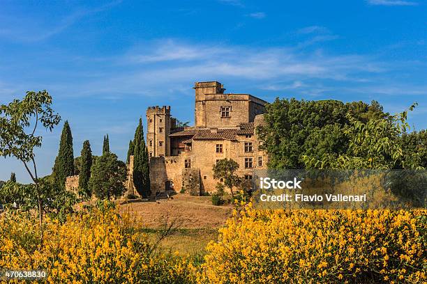 Lourmarin The Castle France Stock Photo - Download Image Now - Lourmarin, Castle, Provence-Alpes-Cote d'Azur