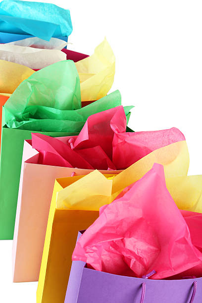 istock Colorful shopping bags on white background 470639650