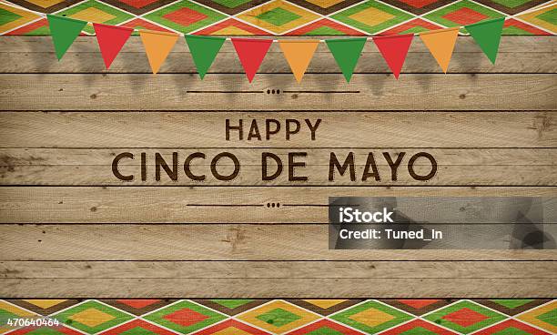 Cinco De Mayo Usa Mexican Celebration Backgrounds Wood With Text Stock Photo - Download Image Now