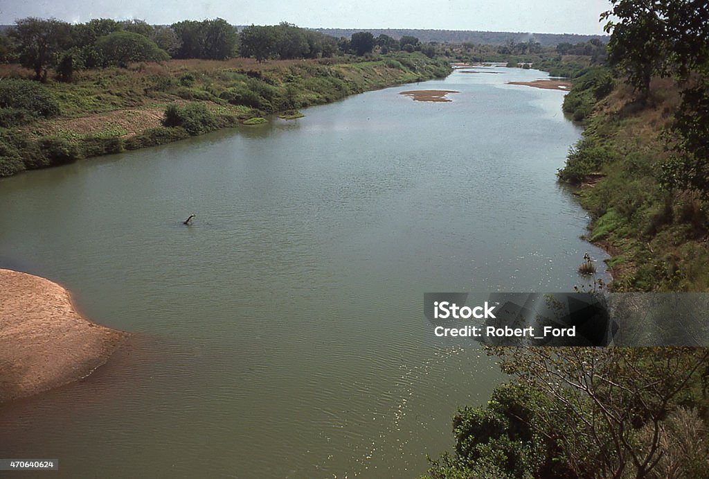 White Volta River dry season northern Ghana West Africa White Volta River at low water stage early dry season northern Ghana West Africa Ghana Stock Photo