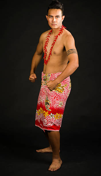 번자체 폴리네시아식 guy - polynesian culture flash 뉴스 사진 이미지