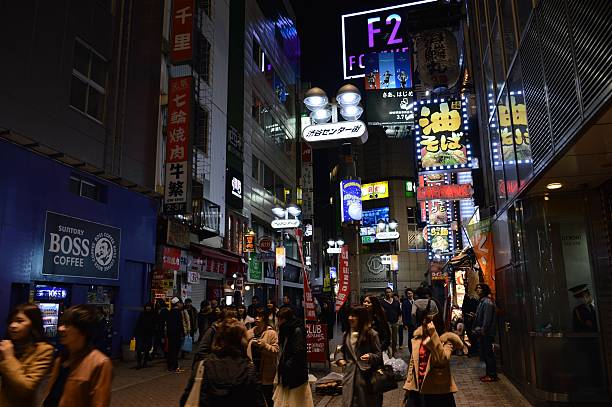 istock Shibuya district in Tokyo at night 470641442