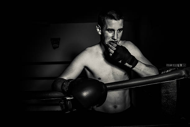 istock Young kick boxer after the fight 470641944