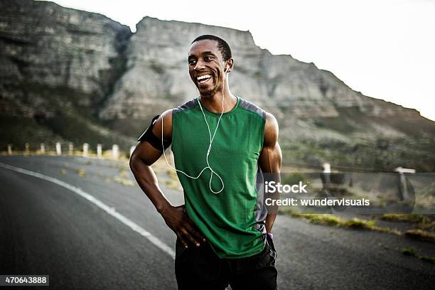 African Athlete Smiling Positively After A Good Training Session Stock Photo - Download Image Now