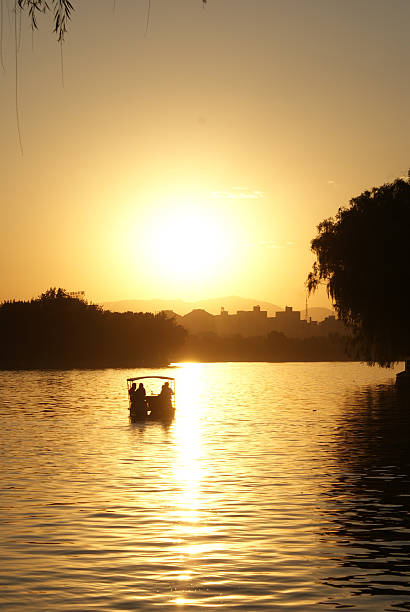 istock Sunset in houhai park 470643967
