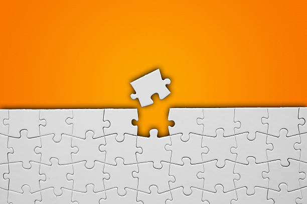 quebra-cabeça - teamwork absence blank jigsaw puzzle imagens e fotografias de stock