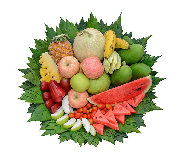 istock Many different fresh fruits background white with clipping path 470648162