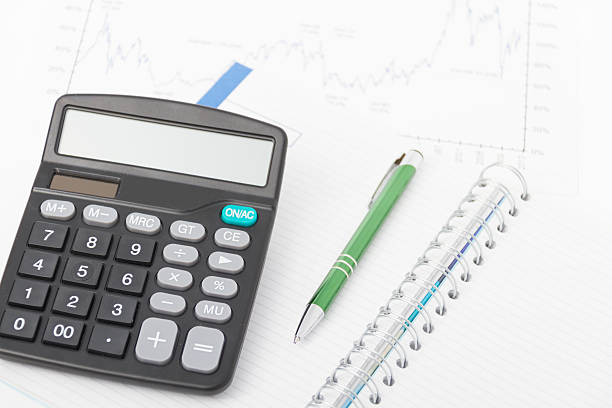 istock Business concept with calculator, pen and notebook 470649880