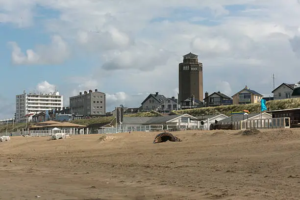 coastal view of zandvoort aan zee at holland netherland