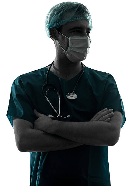 istock A silhouette of a surgeon with face mask 470651559
